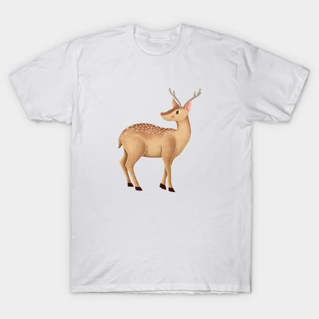 Cute Fallow Deer T-Shirt by Riniwijaya 